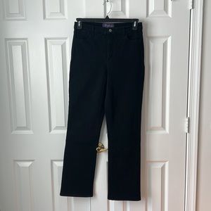 Not Your Daughters Jeans black straight leg jeans.